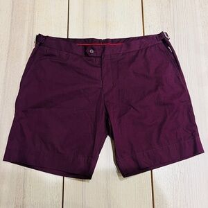Orlebar Brown Norwich Shorts Bordeaux cotton mid length Sz 40 $265, New With Tag